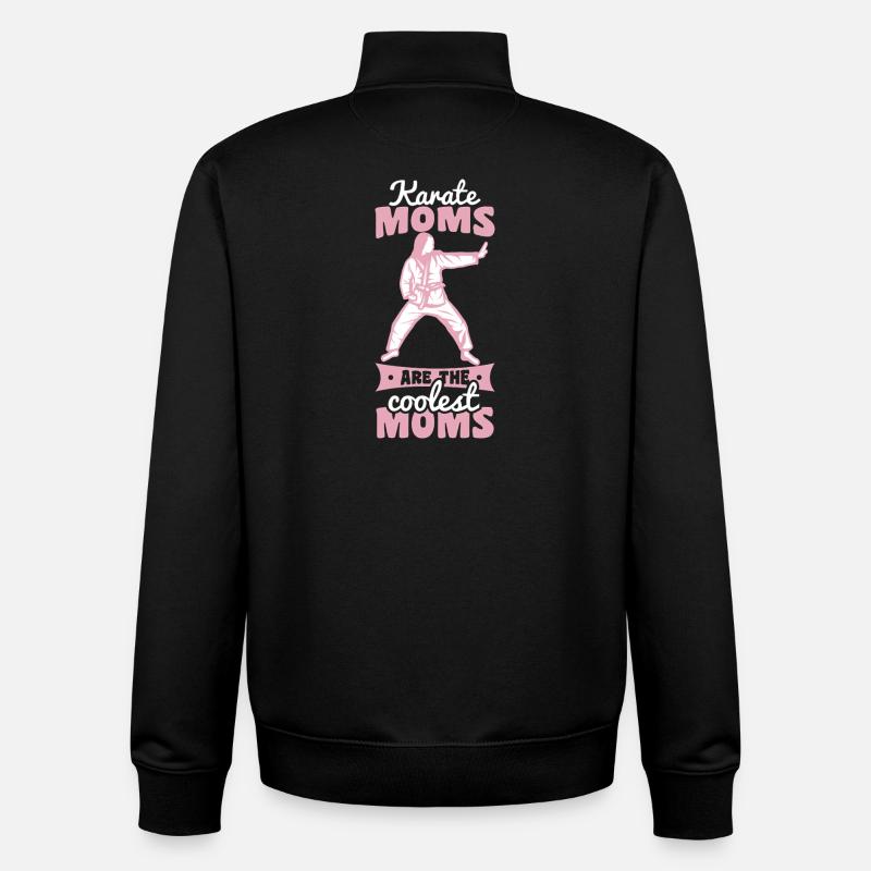 Karate Mutter - Unisex Organic Zip Sweatshirt von Stanley/Stella - Schwarz