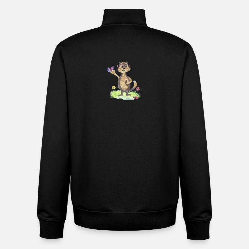 Otter Max  - Unisex Organic Zip Sweatshirt von Stanley/Stella - Schwarz