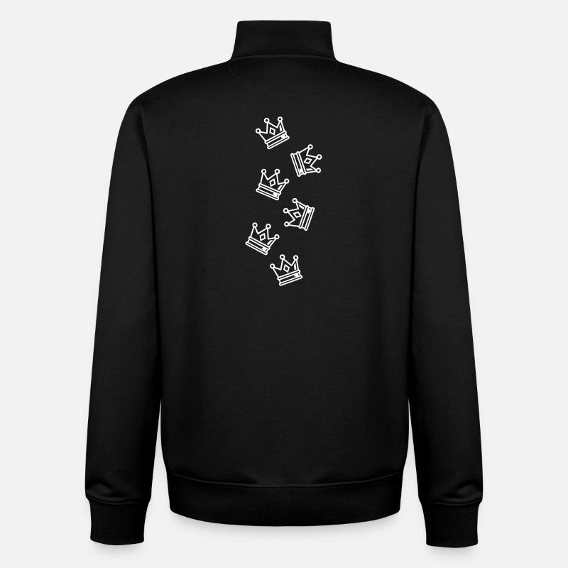Symbolisme de la couronne - Sweat zippé unisexe en coton bio Stanley/Stella - noir