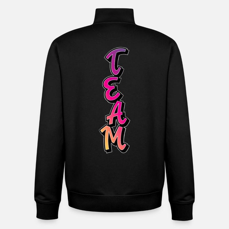 Équipe - Sweat zippé unisexe en coton bio Stanley/Stella - noir