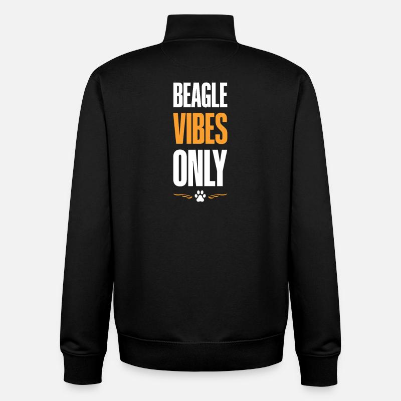 Beagle Vibes Nur Gute Laune - Unisex Organic Zip Sweatshirt von Stanley/Stella - Schwarz