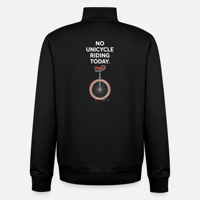 Pas de monocycle aujourd’hui Mention pour - Sweat zippé unisexe en coton bio Stanley/Stella - noir