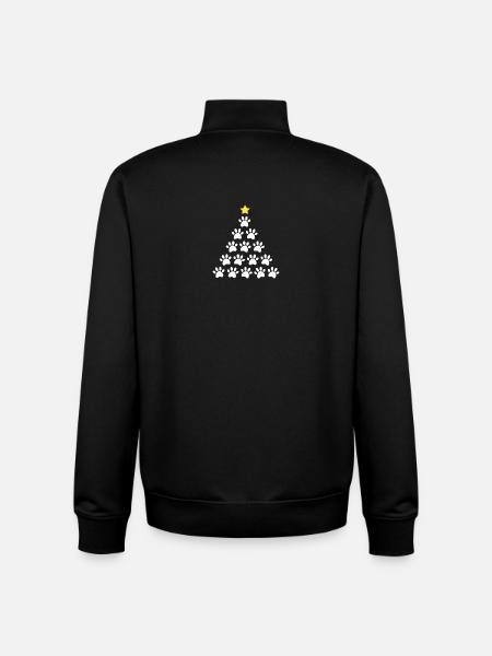 Weihnachtsbaum Pfote - Unisex Organic Zip Sweatshirt von Stanley/Stella - Schwarz