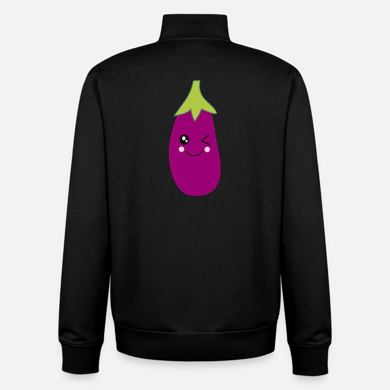 Aubergine Légume Costume Carnaval Carnaval - Sweat zippé unisexe en coton bio Stanley/Stella - noir