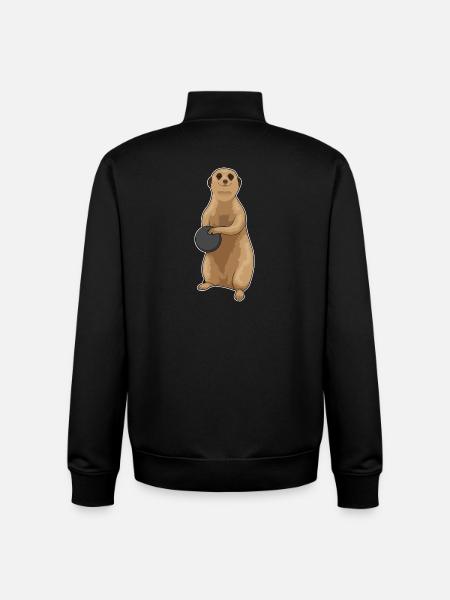Suricate Boule de bowling - Sweat zippé unisexe en coton bio Stanley/Stella - noir