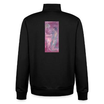 Vertical Oil Painting by Oksana Zmiyevska - Unisex Organic Zip Sweatshirt by Stanley/Stella - black - Back - AI Model Male 185 light (185cm)