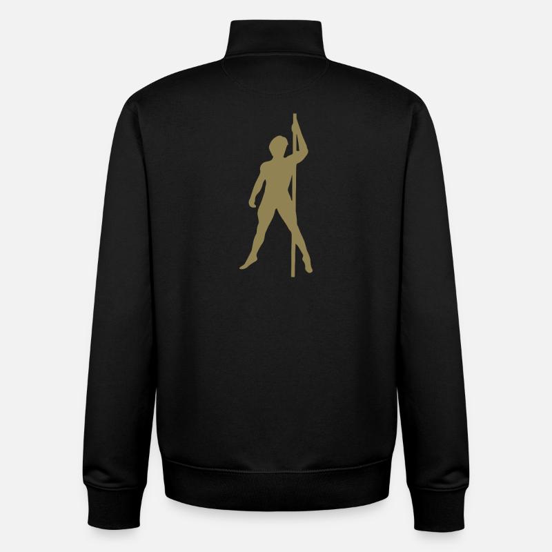 Männer Silhouette Pole Dance Exotischer Tanz - Unisex Organic Zip Sweatshirt von Stanley/Stella - Schwarz