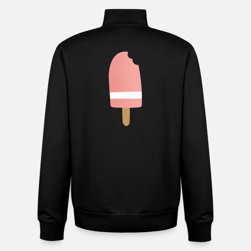 Gradient Pink Popsicle Bite - Unisex Organic Zip Sweatshirt von Stanley/Stella - Schwarz