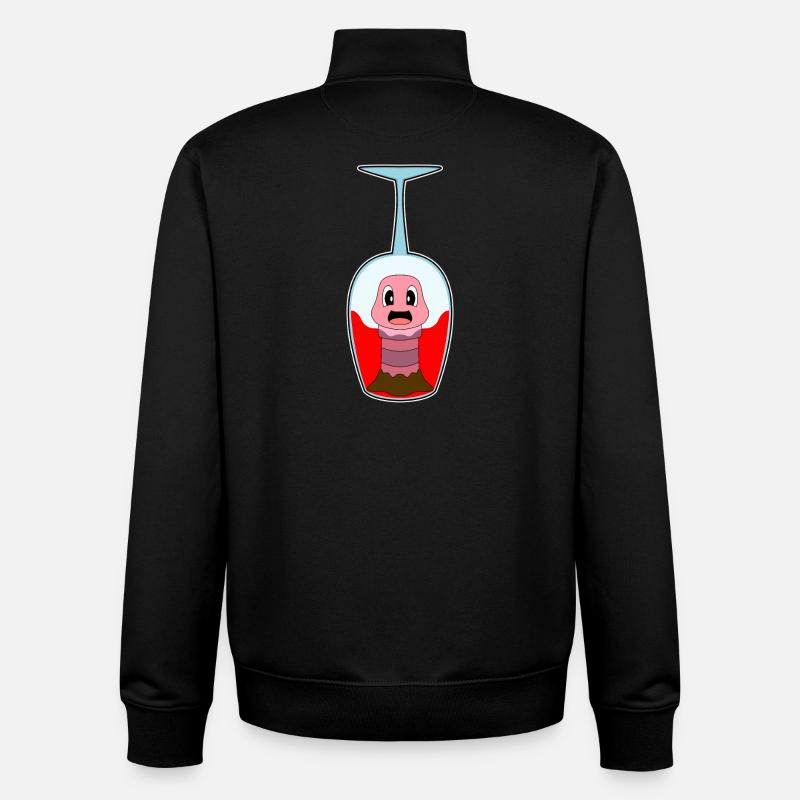 Wurm Rotwein - Unisex Organic Zip Sweatshirt von Stanley/Stella - Schwarz