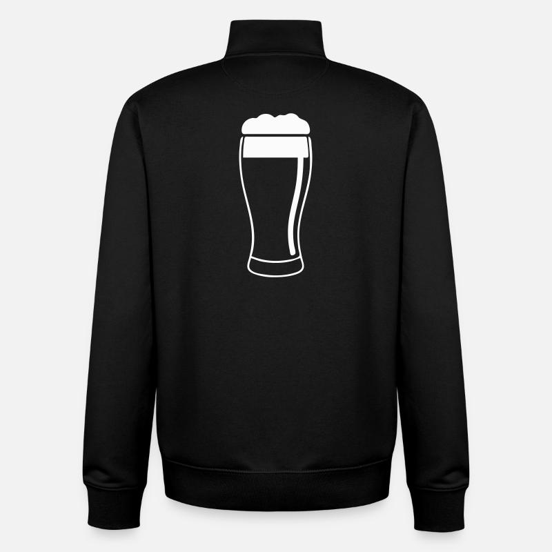 Bierglas mit Schaum - Unisex Organic Zip Sweatshirt von Stanley/Stella - Schwarz