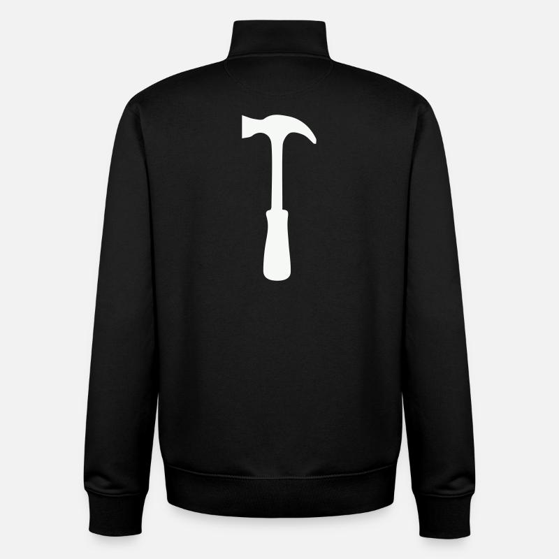 Hammer Silhouette - Unisex Organic Zip Sweatshirt von Stanley/Stella - Schwarz