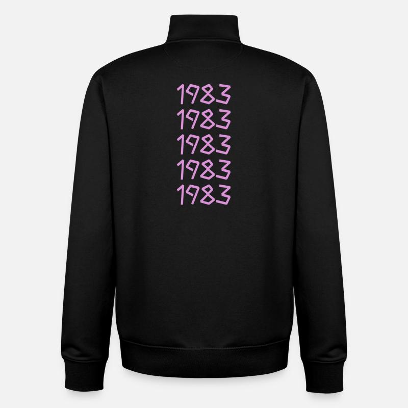 1983 - Sweat zippé unisexe en coton bio Stanley/Stella - noir