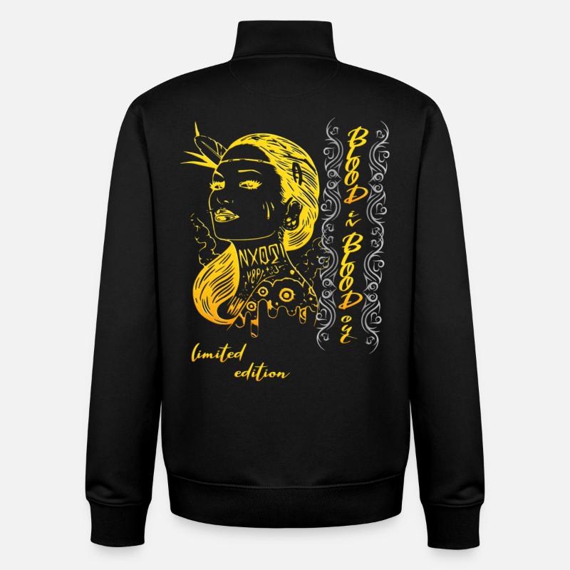 Femme indienne - Sweat zippé unisexe en coton bio Stanley/Stella - noir