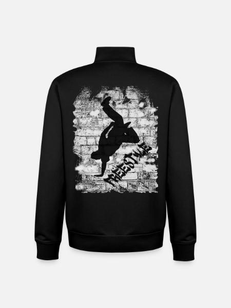 Nage libre - Sweat zippé unisexe en coton bio Stanley/Stella - noir