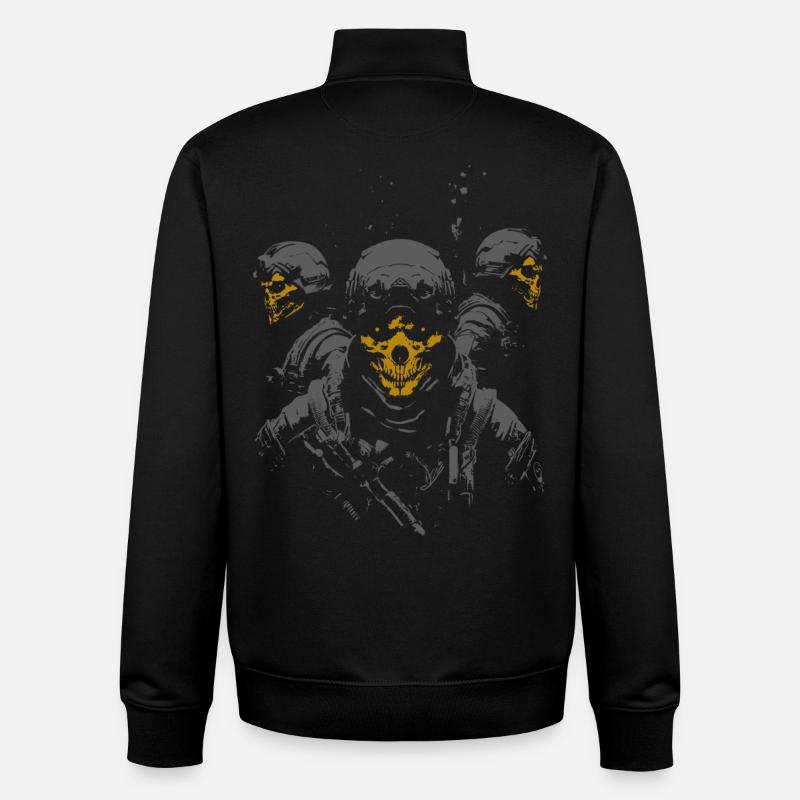 Ghost Soldiers - Unisex Organic Zip Sweatshirt von Stanley/Stella - Schwarz