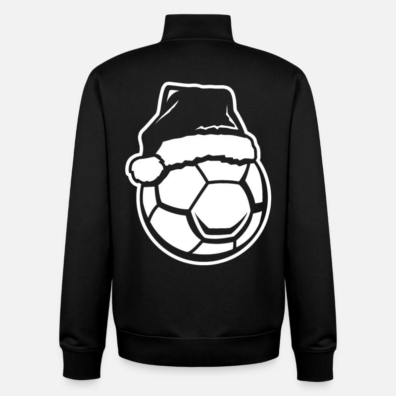 Noël de handball - Sweat zippé unisexe en coton bio Stanley/Stella - noir