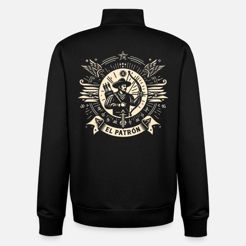 El Patrón Bogenschütze Icon - Unisex Organic Zip Sweatshirt von Stanley/Stella - Schwarz