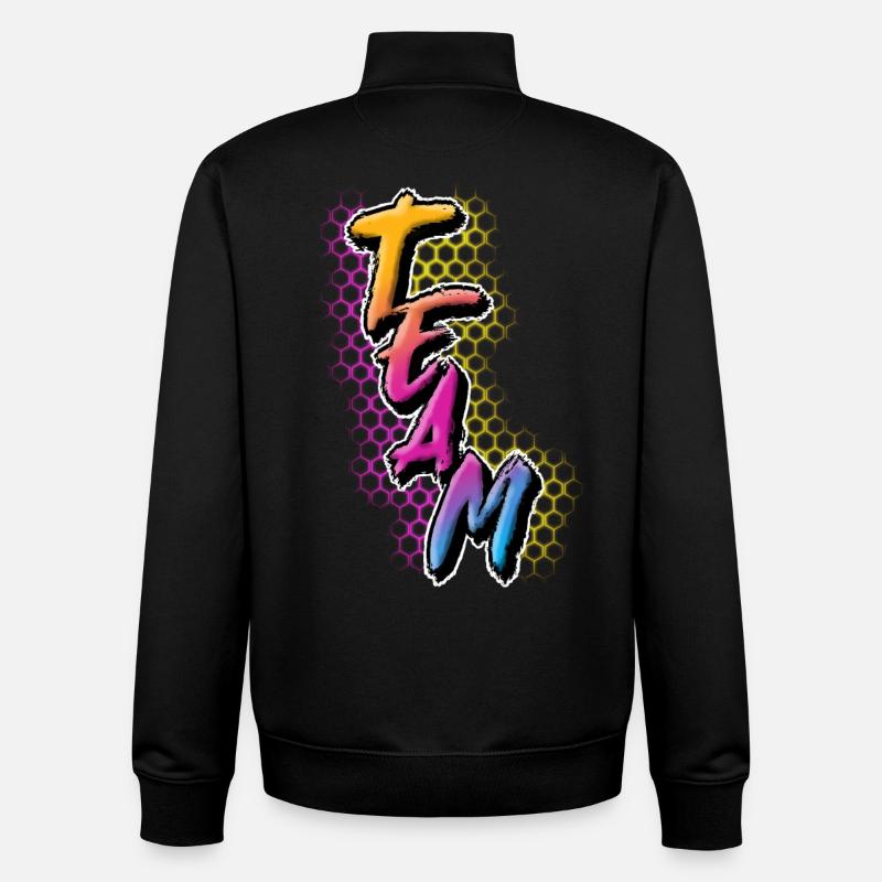 Équipe - Sweat zippé unisexe en coton bio Stanley/Stella - noir