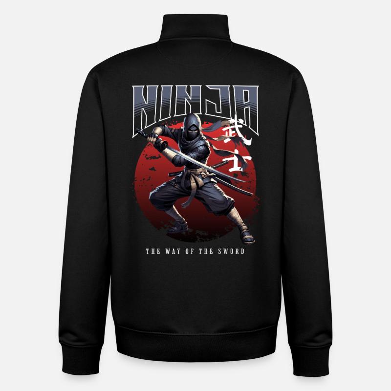 Ninja Pfad des Schwertes - Unisex Organic Zip Sweatshirt von Stanley/Stella - Schwarz