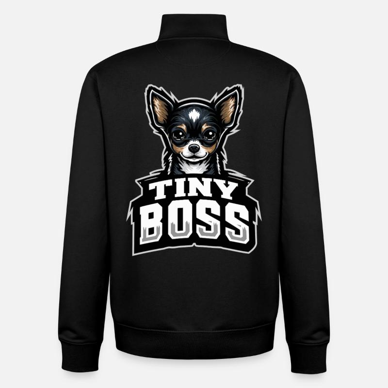 Petit chien, grande personnalité - Sweat zippé unisexe en coton bio Stanley/Stella - noir