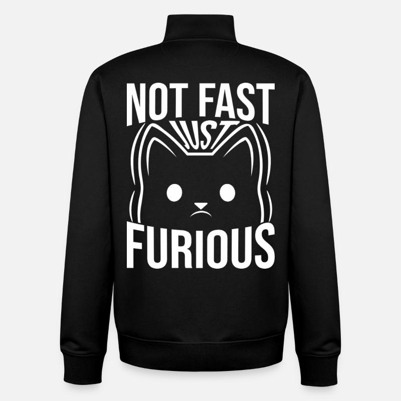 Not Fast Just Furious - Unisex Organic Zip Sweatshirt by Stanley/Stella - black