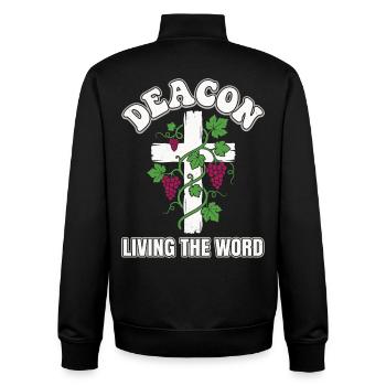 Kirchlicher Ordensdiakonkreuz Christian - Unisex Organic Zip Sweatshirt von Stanley/Stella - Schwarz - Hinten - AI Model Male 185 light (185cm)