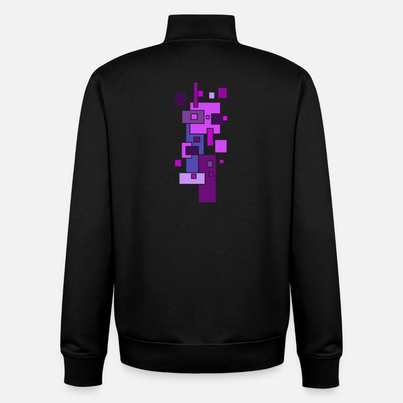 Building Blocks Architecture Pattern - Unisex Organic Zip Sweatshirt by Stanley/Stella - black