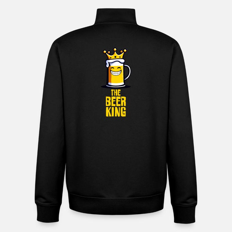 Le roi de la bière - Sweat zippé unisexe en coton bio Stanley/Stella - noir