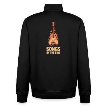 Guitar - Songs by the fire Campfire Music - Unisex Organic Zip Sweatshirt by Stanley/Stella - black - Back - AI Model Male 185 light (185cm)