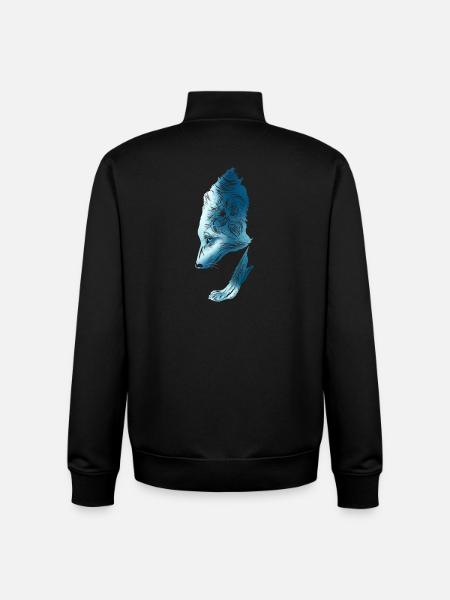 Wolf - Unisex Organic Zip Sweatshirt by Stanley/Stella - black