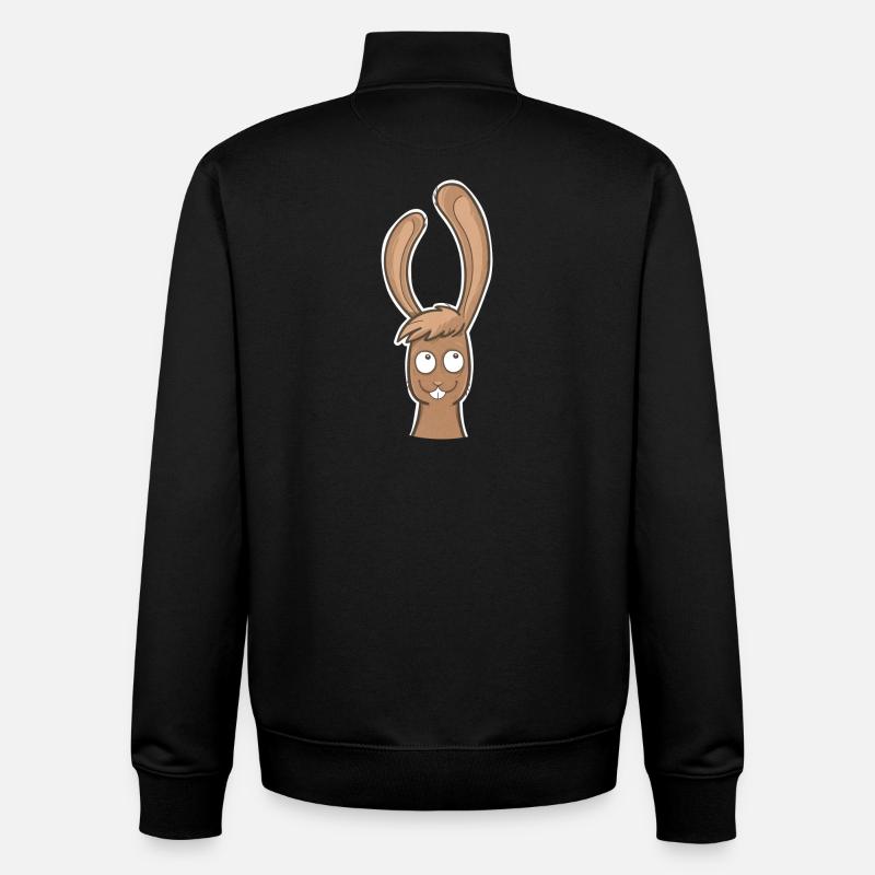Rabbit - Unisex Organic Zip Sweatshirt by Stanley/Stella - black