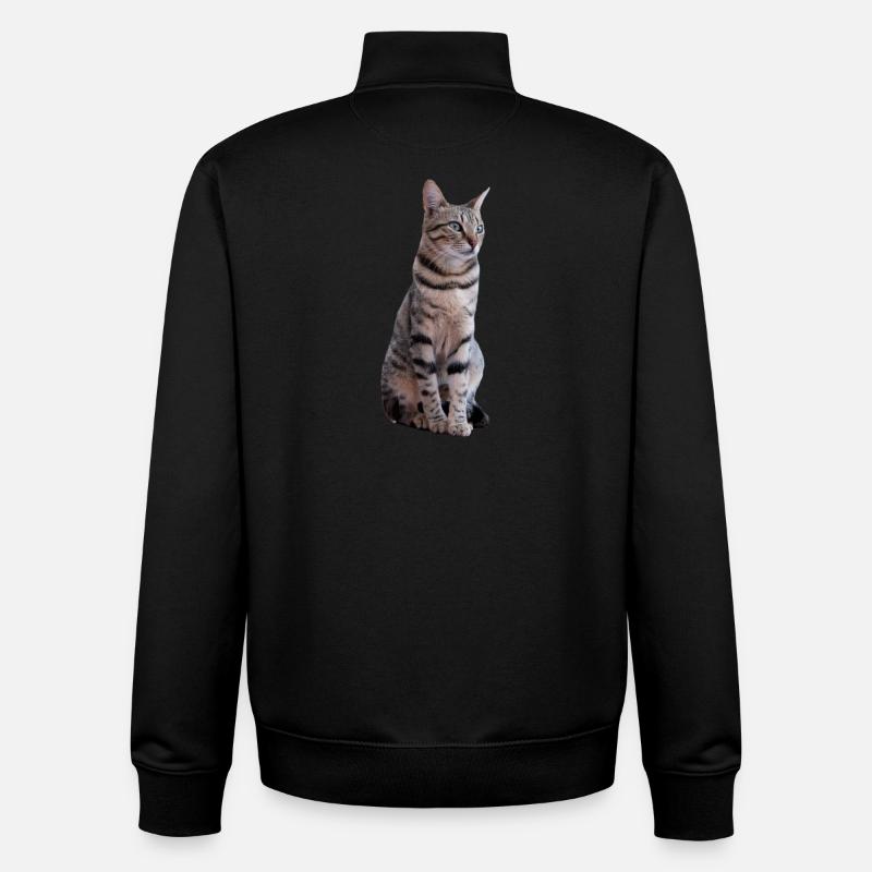 Katze Katzen Kätzchen Katzenshirt Geschenk - Unisex Organic Zip Sweatshirt von Stanley/Stella - Schwarz