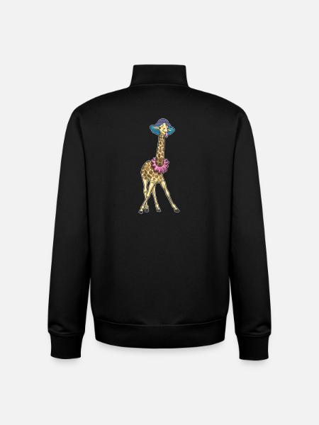 Giraffe Clown - Unisex Organic Zip Sweatshirt by Stanley/Stella - black