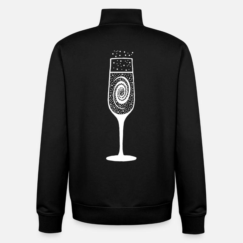 Glass, stars and galaxy - Unisex Organic Zip Sweatshirt by Stanley/Stella - black