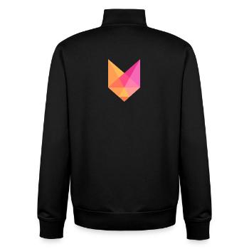 Colorful Geometric Fox Abstract Design - Unisex Organic Zip Sweatshirt by Stanley/Stella - black - Back - AI Model Male 185 light (185cm)