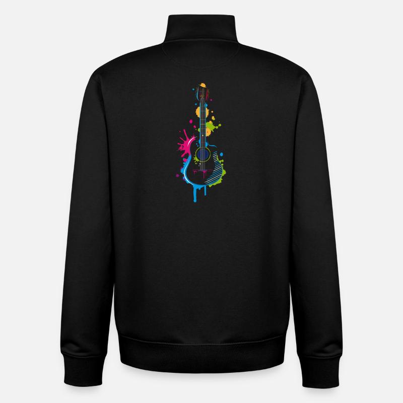 Graffiti Gitarre - Unisex Organic Zip Sweatshirt von Stanley/Stella - Schwarz
