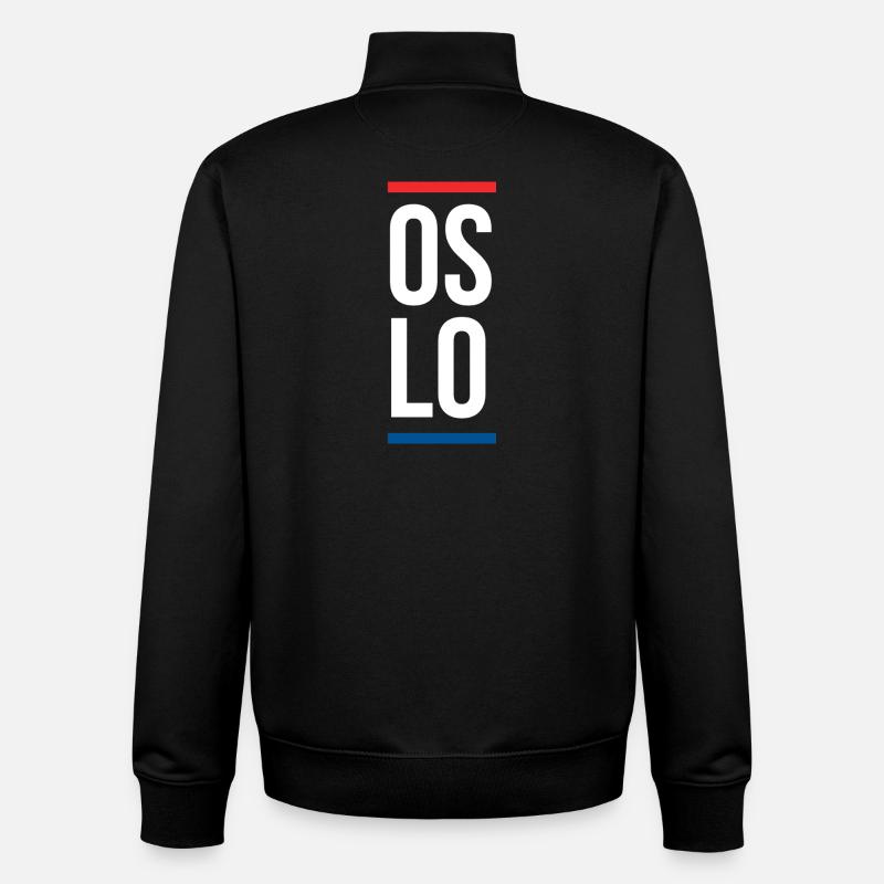Oslo Stadtgestaltung - Unisex Organic Zip Sweatshirt von Stanley/Stella - Schwarz