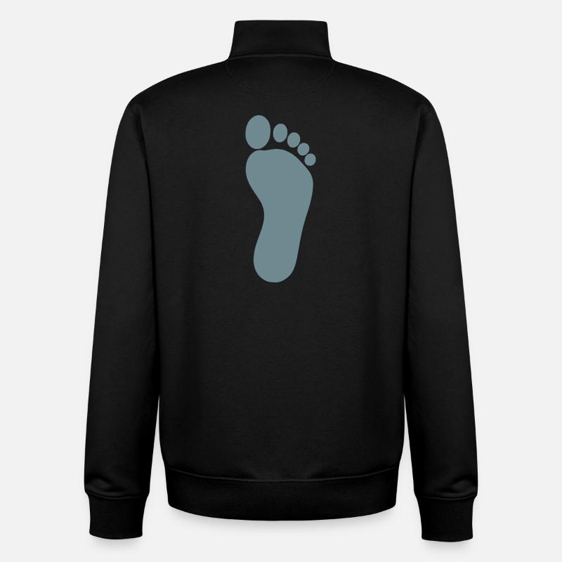 Podiatrie de soins des pieds bleus - Sweat zippé unisexe en coton bio Stanley/Stella - noir