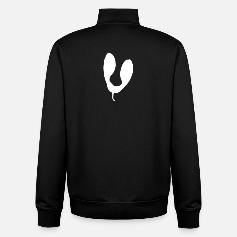 U-Form Abstrakte Silhouette - Unisex Organic Zip Sweatshirt von Stanley/Stella - Schwarz