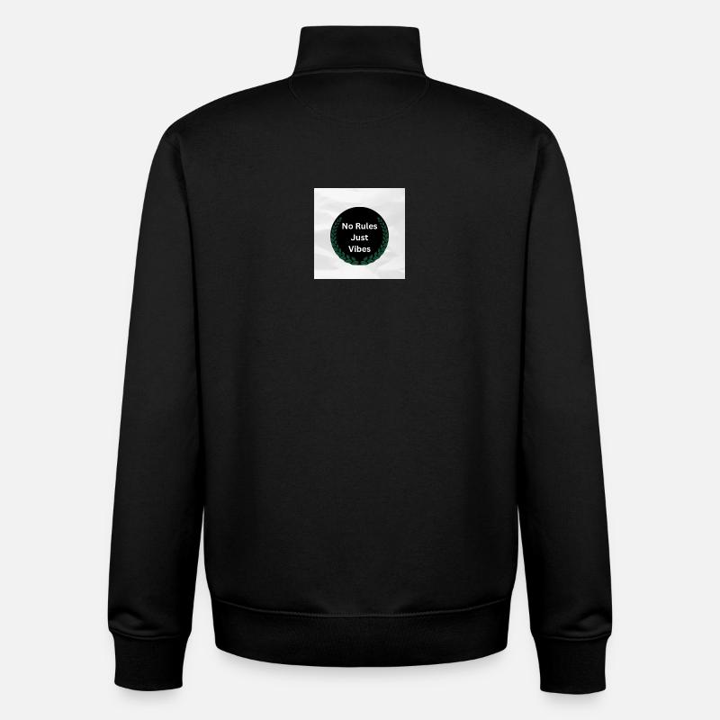 No Rules just vibes  - Unisex Organic Zip Sweatshirt by Stanley/Stella - black