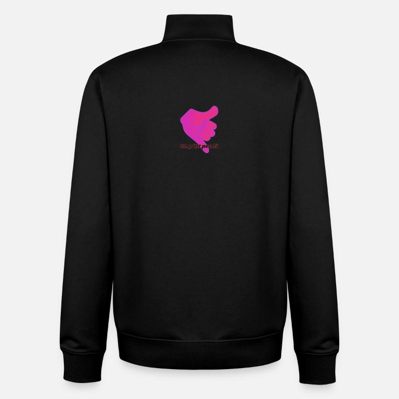 Un_p_tit_peu_l-removebg-preview - Unisex Organic Zip Sweatshirt von Stanley/Stella - Schwarz