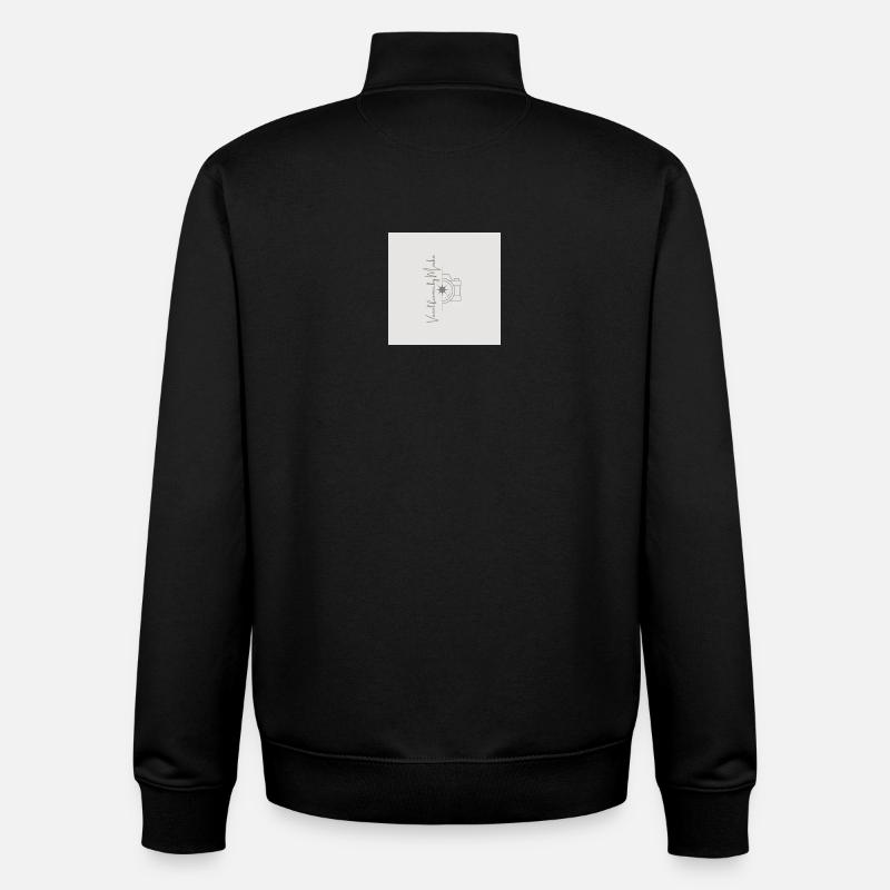 Logo photographique Flash d’étoile - Sweat zippé unisexe en coton bio Stanley/Stella - noir