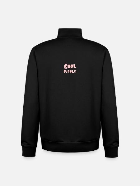 Cool People Pink Bubble Text - Unisex Organic Zip Sweatshirt von Stanley/Stella - Schwarz