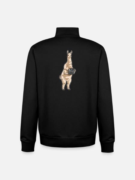 Lama Bowling Bowlingkugel - Unisex Organic Zip Sweatshirt von Stanley/Stella - Schwarz