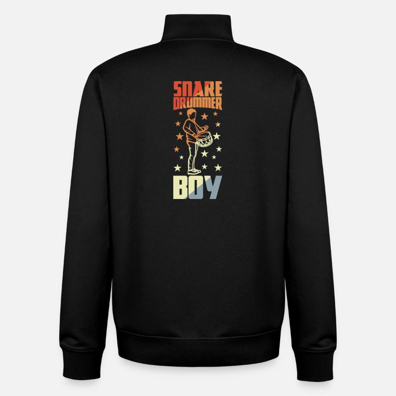 Petit batteur - Sweat zippé unisexe en coton bio Stanley/Stella - noir