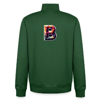 Buchstabe B Polygon bunt - Unisex Organic Zip Sweatshirt von Stanley/Stella - Flaschengrün - Hinten - AI Model Male 185 dark (185cm)