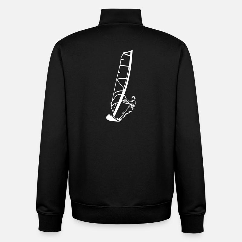 Windsurfer Junge - Unisex Organic Zip Sweatshirt von Stanley/Stella - Schwarz