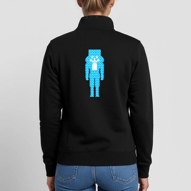 Nutcracker Knitting Pattern Pattern Blue Christmas Unisex Organic Zip Sweatshirt by Stanley/Stella