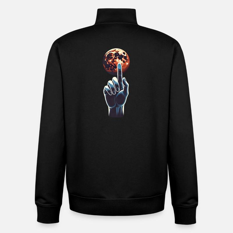 Mission vers Mars - Sweat zippé unisexe en coton bio Stanley/Stella - noir