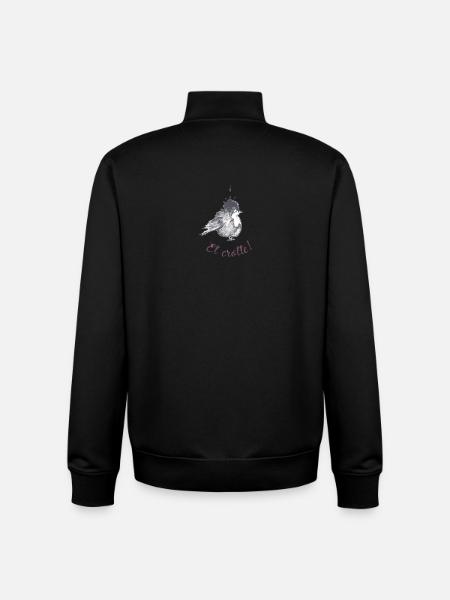 Vogel im bezaubernden Aquarellstil - Unisex Organic Zip Sweatshirt von Stanley/Stella - Schwarz